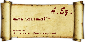 Amma Szilamér névjegykártya